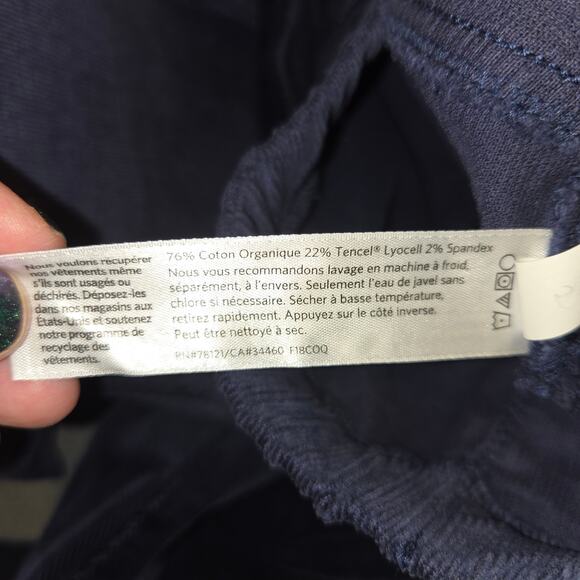 Eileen Fisher navy Corduroy pull on pants sz M - Picture 4 of 4